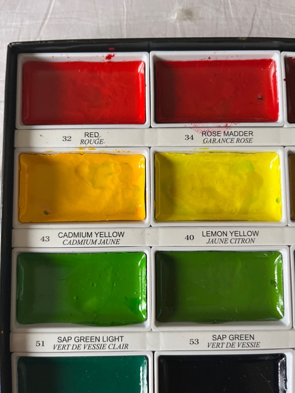 KURETAKE Ganzi Tambi Watercolor paints Japanese 24 colors - Picture 4 of 5
